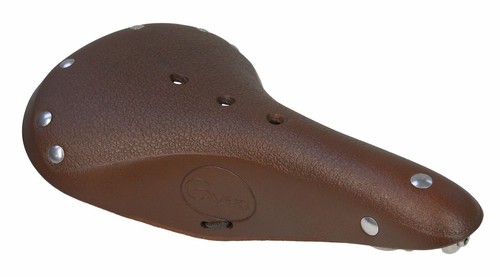 Gyes brown leather saddle st15 - brown,
